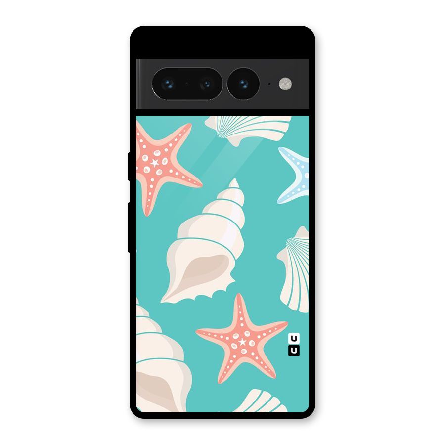 Starfish Sea Shell Glass Back Case for Google Pixel 7 Pro
