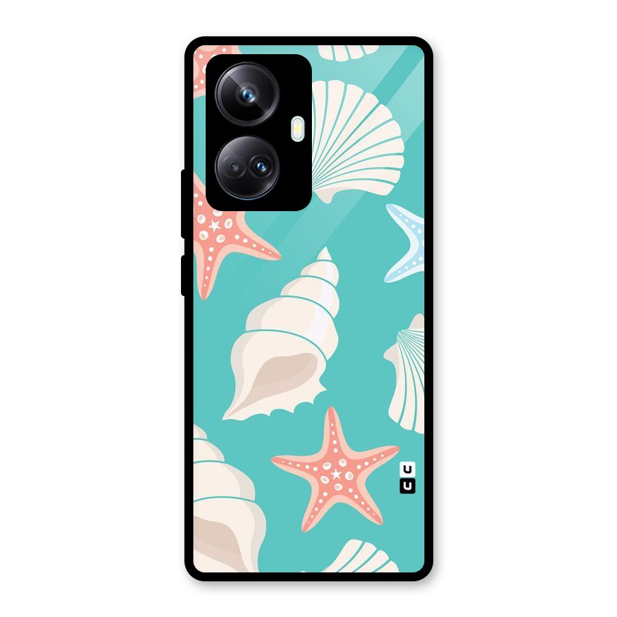 Starfish Sea Shell Glass Back Case for Realme 10 Pro Plus