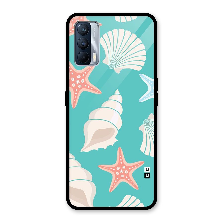 Starfish Sea Shell Glass Back Case for Realme X7