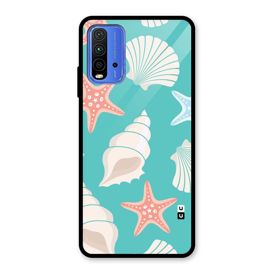 Starfish Sea Shell Glass Back Case for Redmi 9 Power