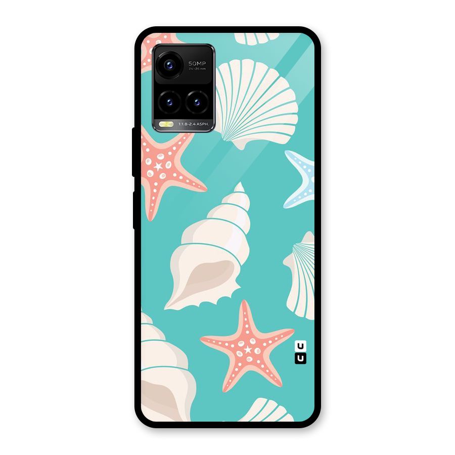 Starfish Sea Shell Glass Back Case for Vivo Y21T