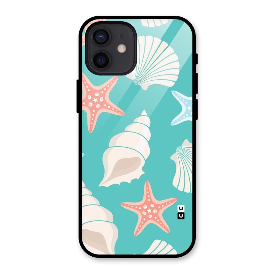 Starfish Sea Shell Glass Back Case for iPhone 12