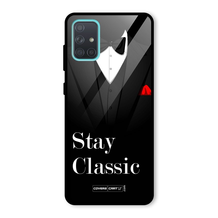 Stay Classic Glass Back Case for Galaxy A71