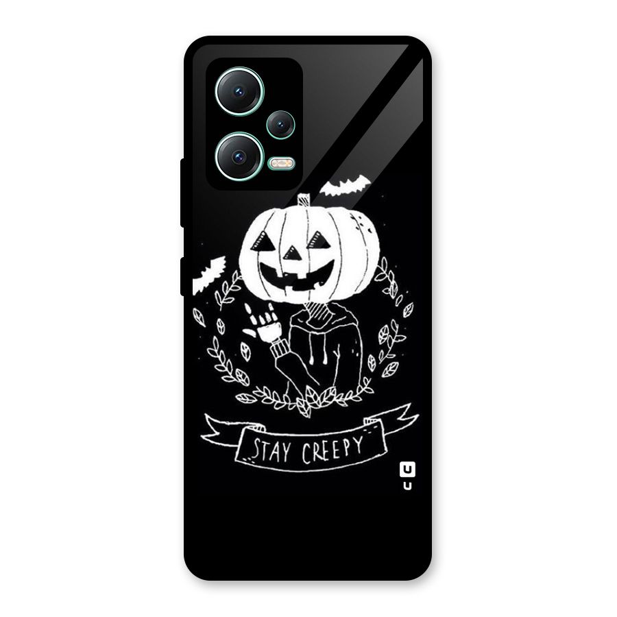 Stay Creepy Glass Back Case for Redmi Note 12 5G