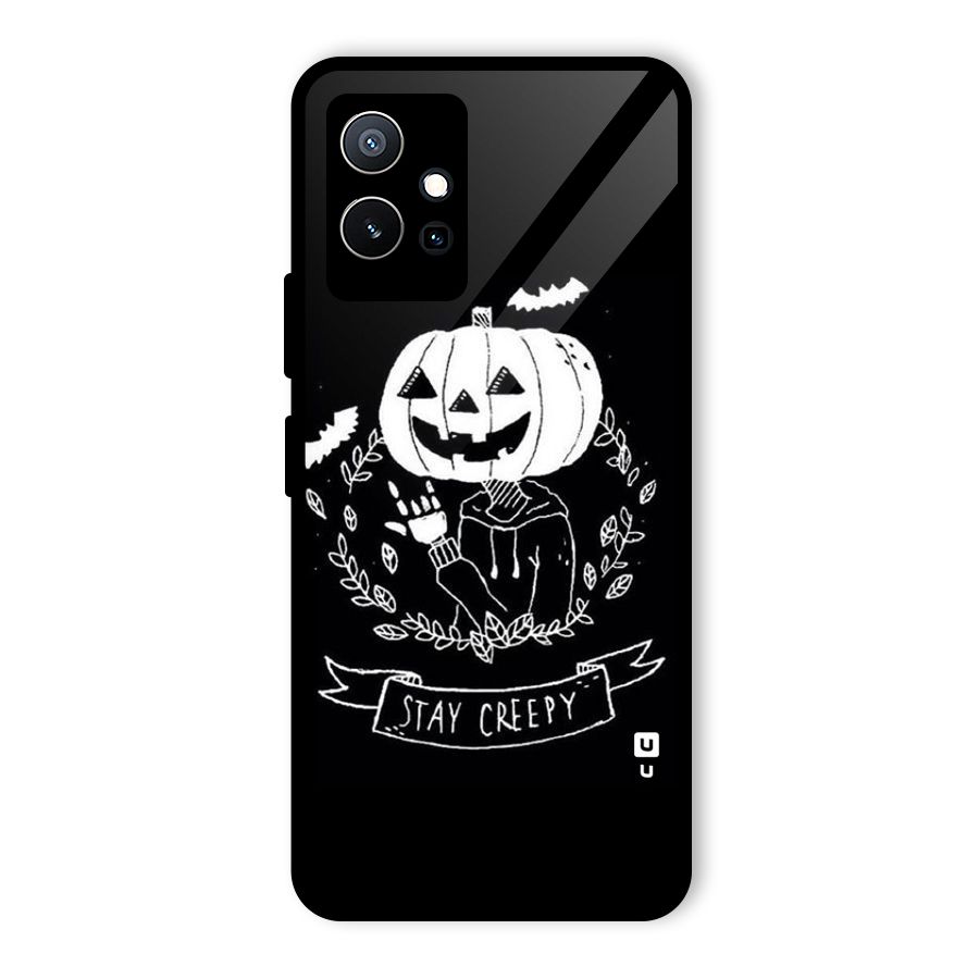 Stay Creepy Glass Back Case for Vivo T1 5G