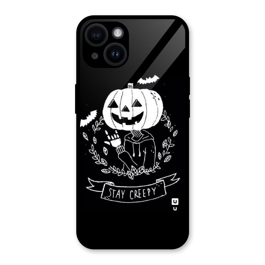 Stay Creepy Glass Back Case for iPhone 14