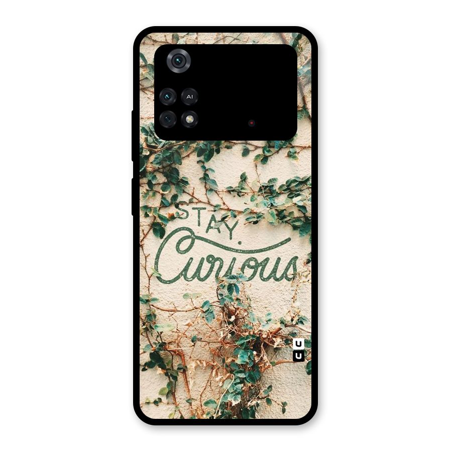 Stay Curious Glass Back Case for Poco M4 Pro 4G
