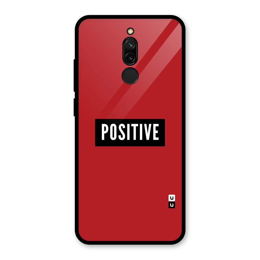 Stay Positive Glass Back Case for Redmi 8