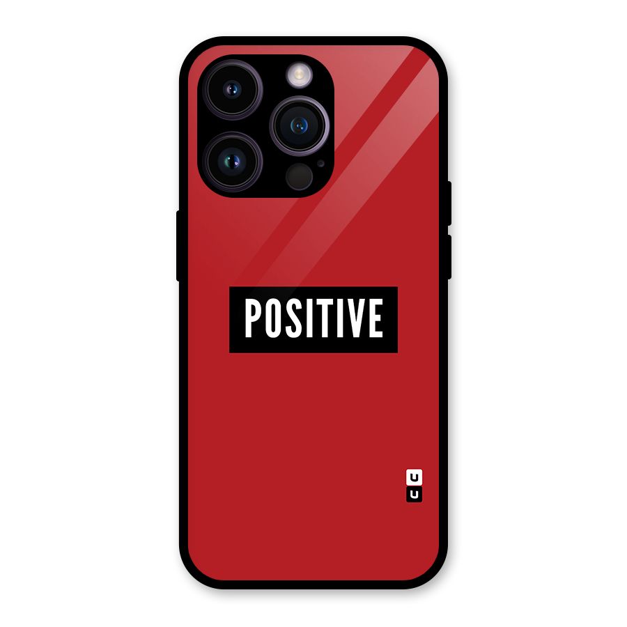 Stay Positive Glass Back Case for iPhone 14 Pro