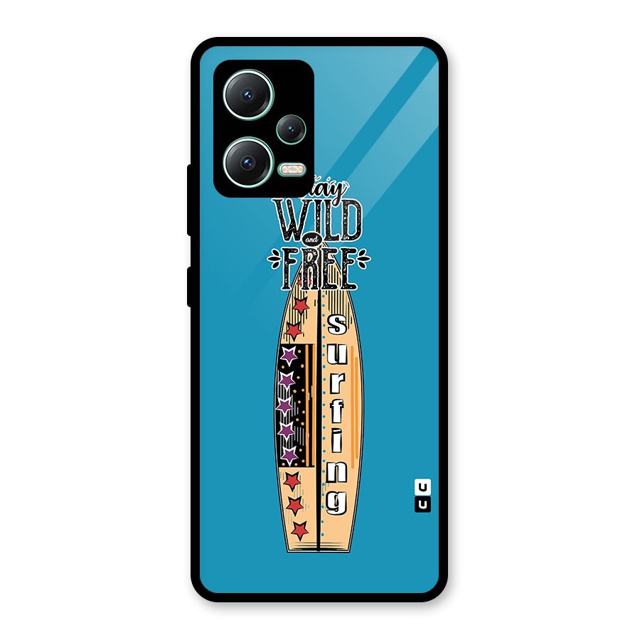 Stay Wild and Free Glass Back Case for Redmi Note 12 5G