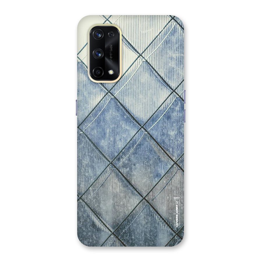 Steel Blue Pattern Glass Back Case for Realme X7 Pro