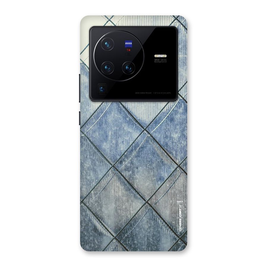 Steel Blue Pattern Back Case for Vivo X80 Pro