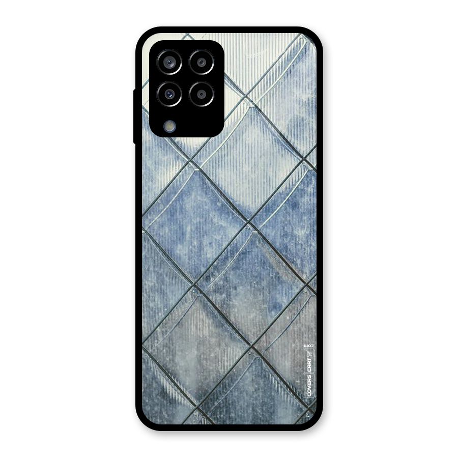 Steel Blue Pattern Glass Back Case for Galaxy M33