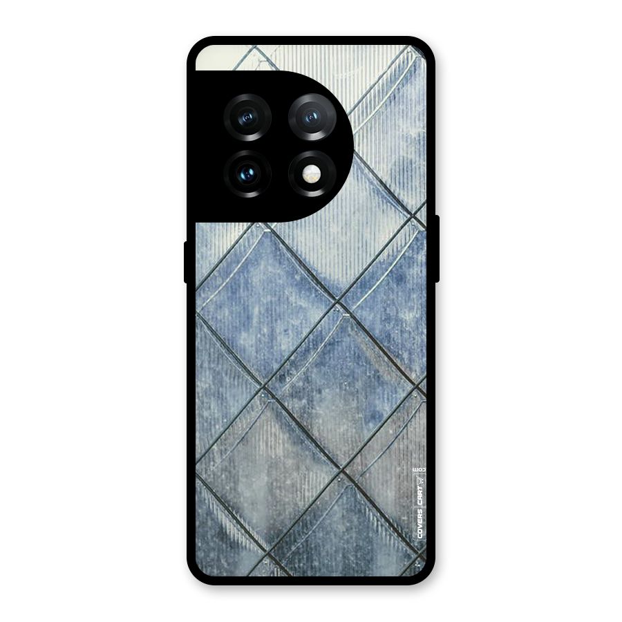 Steel Blue Pattern Glass Back Case for OnePlus 11