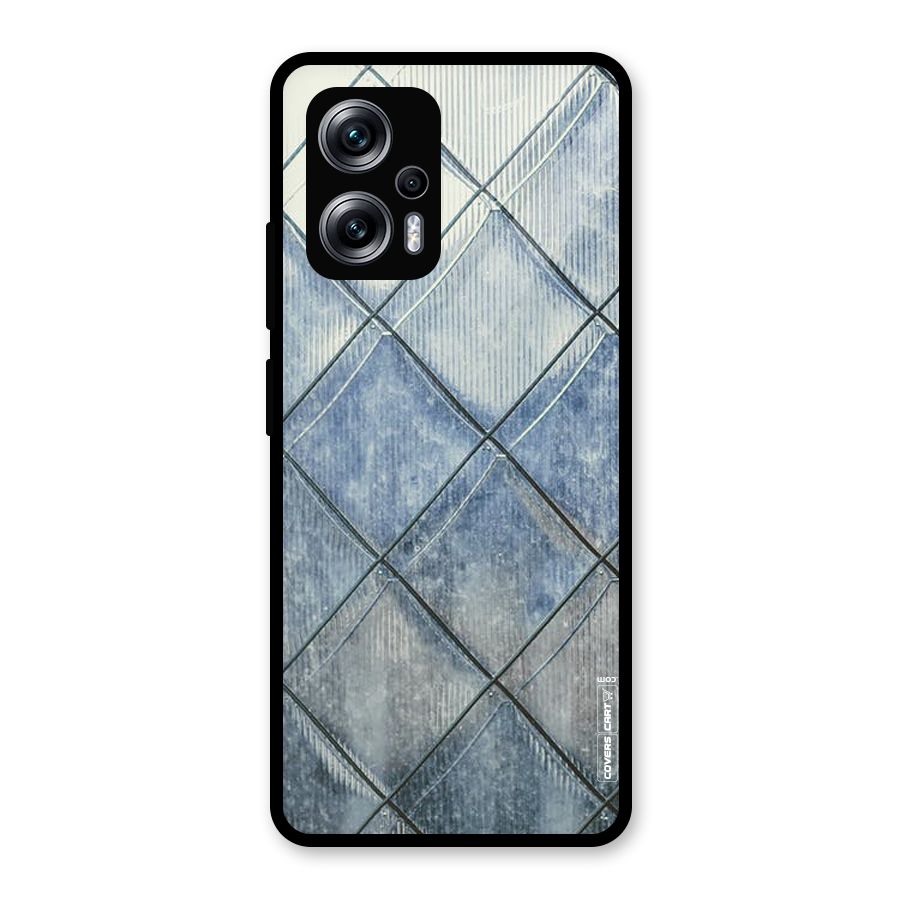 Steel Blue Pattern Glass Back Case for Redmi K50i
