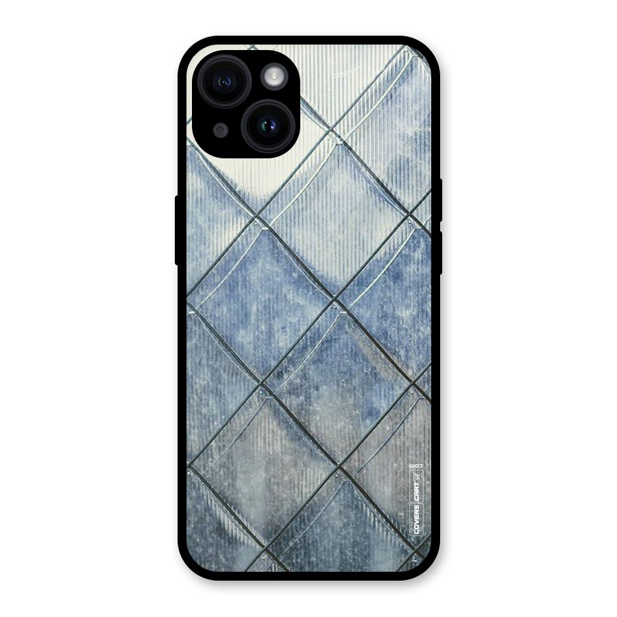 Steel Blue Pattern Glass Back Case for iPhone 14