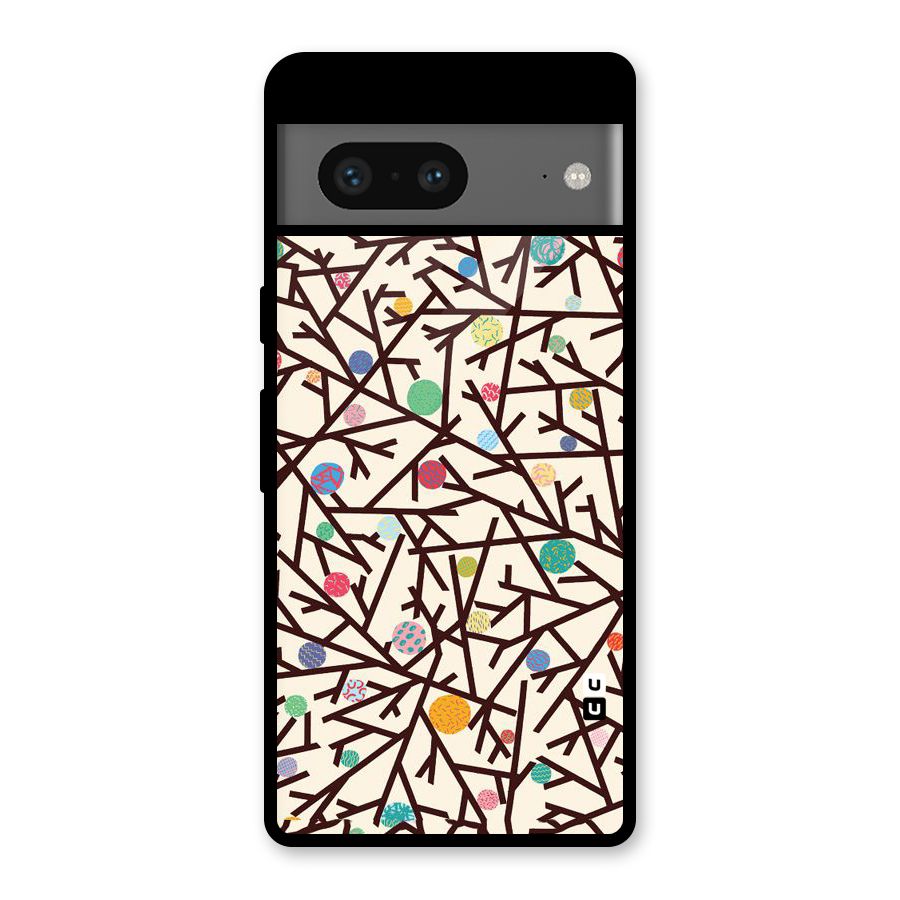 Stem Pattern Glass Back Case for Google Pixel 7