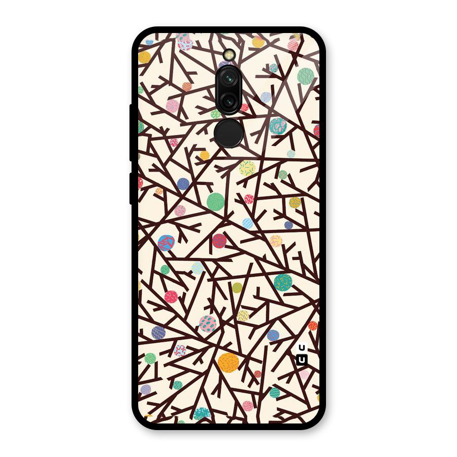 Stem Pattern Glass Back Case for Redmi 8
