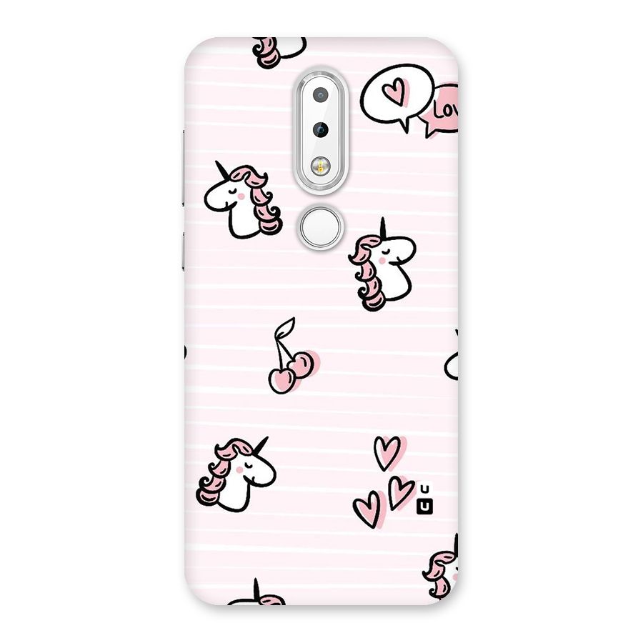 Strawberries And Unicorns Back Case for Nokia 6.1 Plus