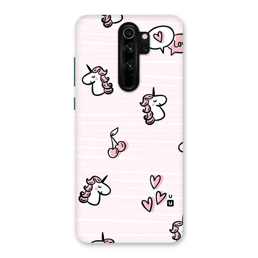 Strawberries And Unicorns Back Case for Redmi Note 8 Pro