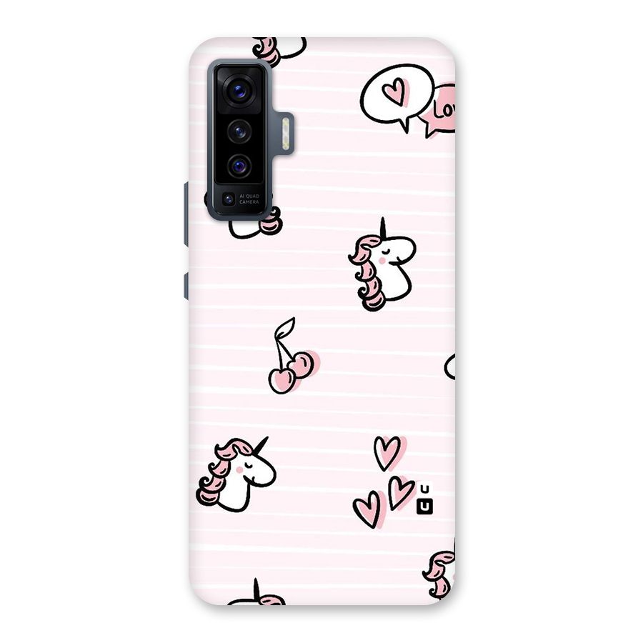 Strawberries And Unicorns Back Case for Vivo X50
