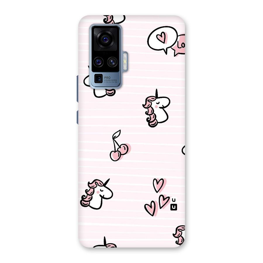 Strawberries And Unicorns Back Case for Vivo X50 Pro