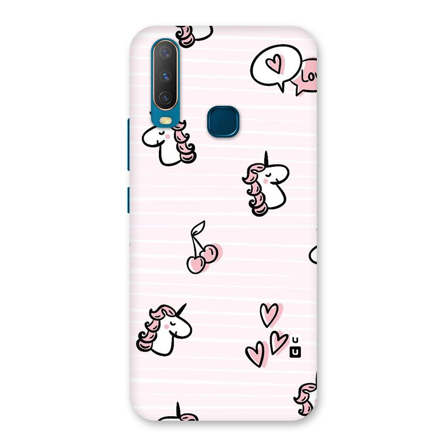 Strawberries And Unicorns Back Case for Vivo Y17