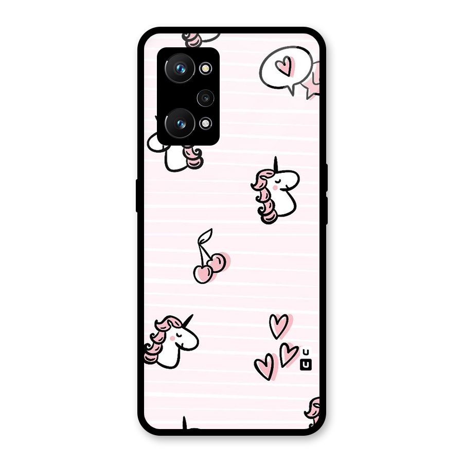 Strawberries And Unicorns Glass Back Case for Realme GT Neo 3T
