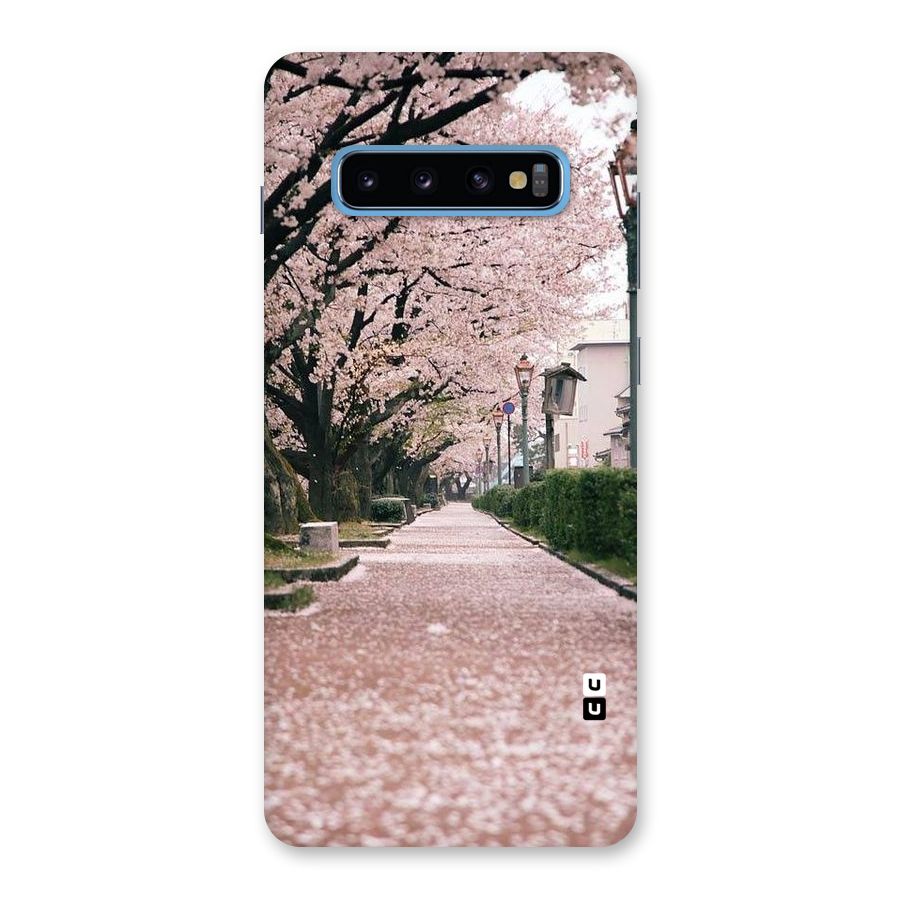 Street In Pink Flowers Back Case for Galaxy S10 Plus
