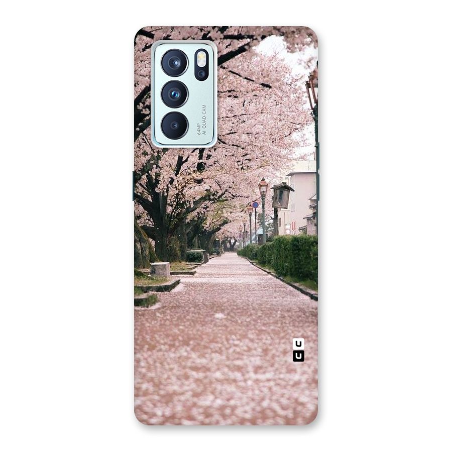 Street In Pink Flowers Back Case for Oppo Reno6 Pro 5G