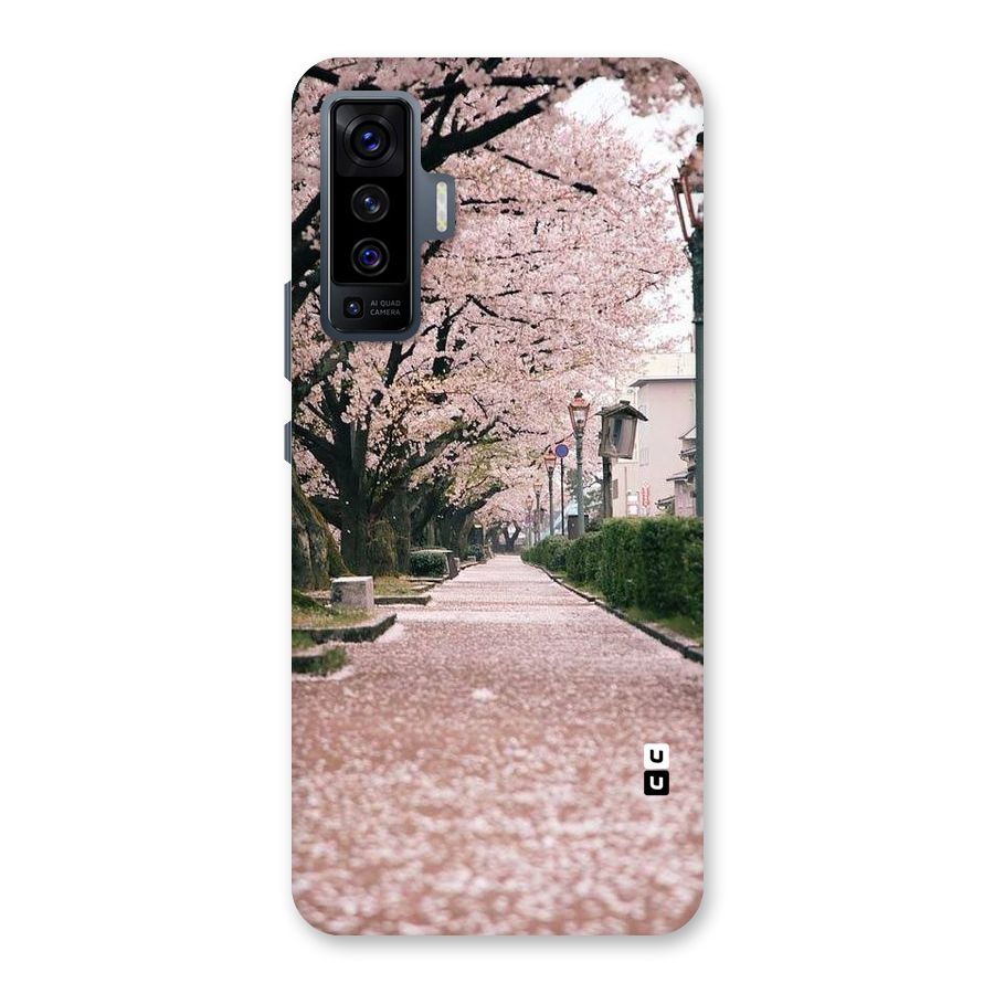 Street In Pink Flowers Back Case for Vivo X50