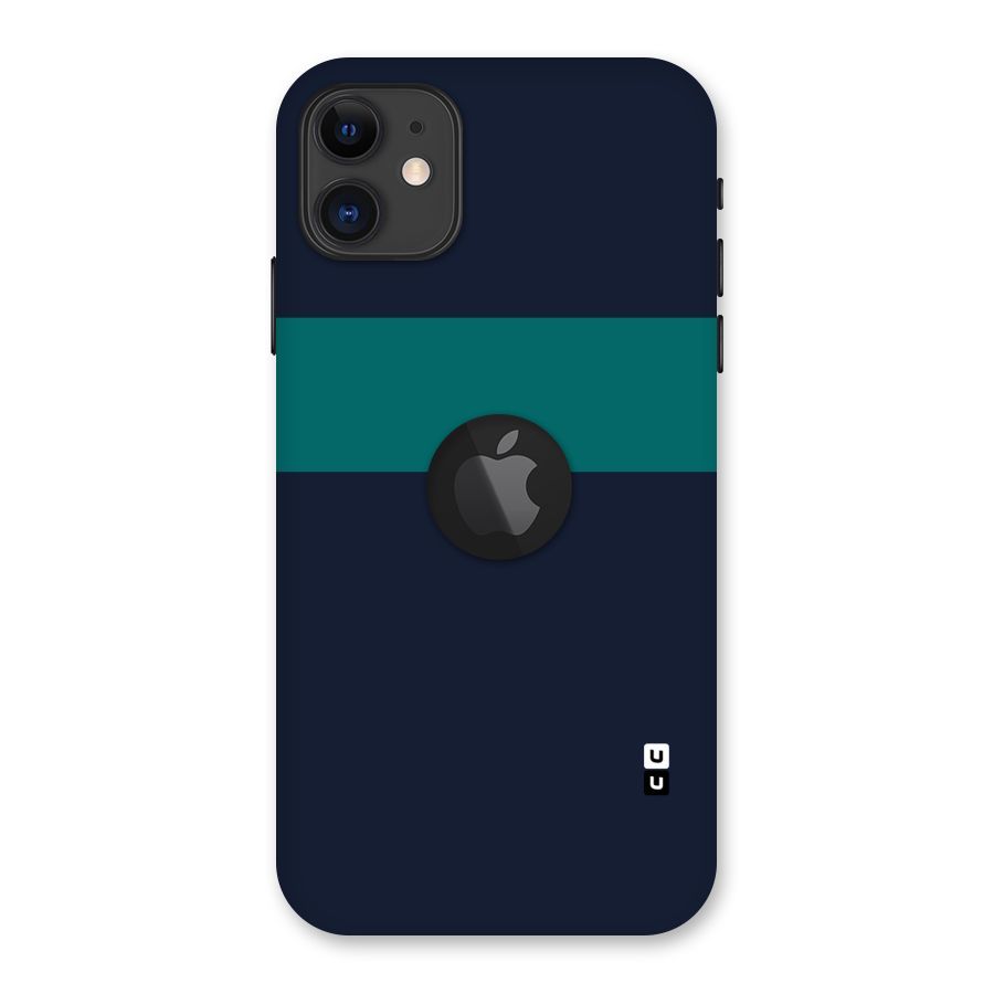 Stripe Block Back Case for iPhone 11 Logo Cut