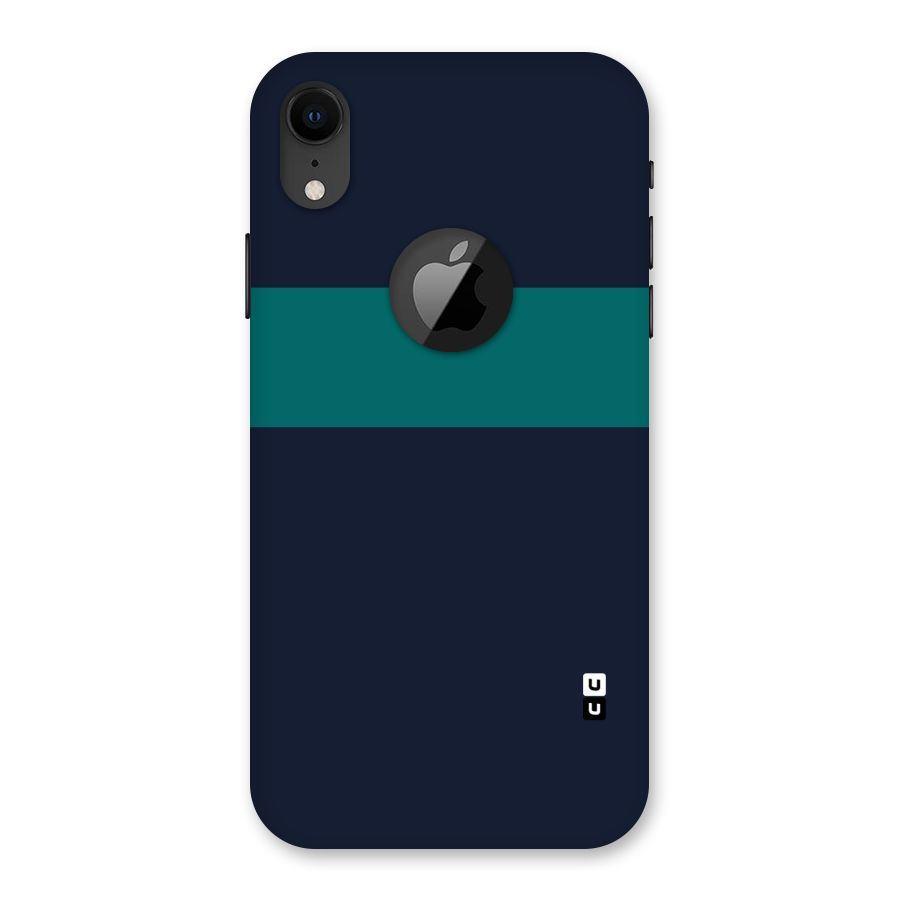 Stripe Block Back Case for iPhone XR Logo Cut
