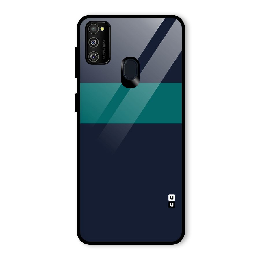 Stripe Block Glass Back Case for Galaxy M30s