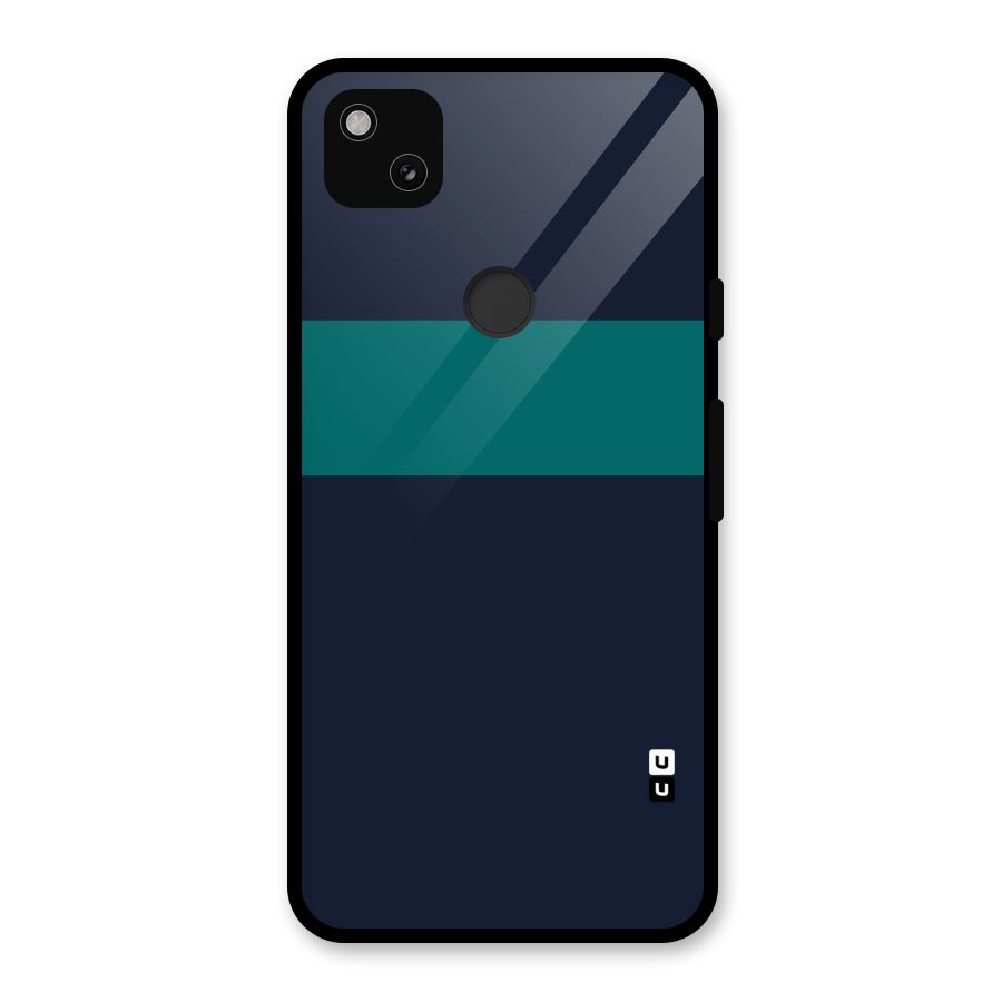 Stripe Block Glass Back Case for Google Pixel 4a