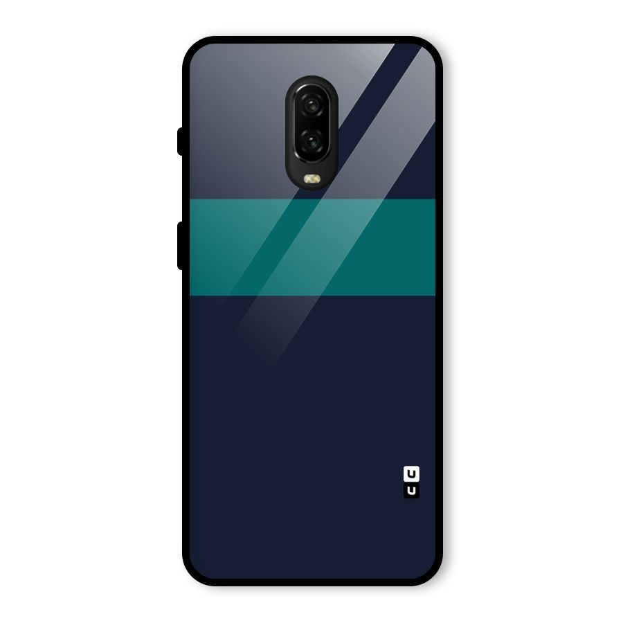 Stripe Block Glass Back Case for OnePlus 6T