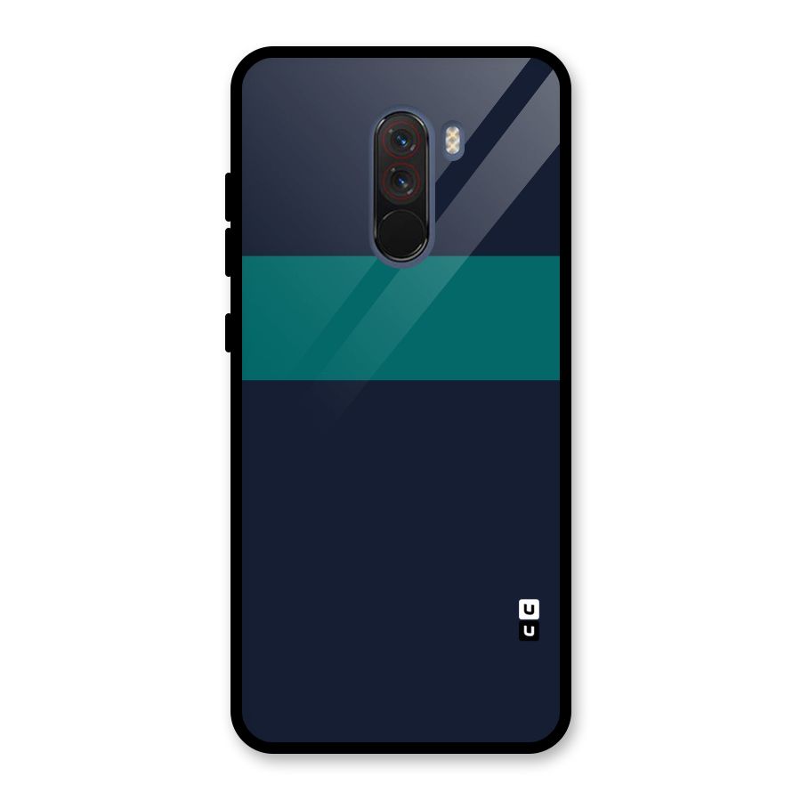 Stripe Block Glass Back Case for Poco F1
