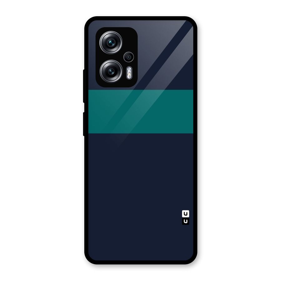 Stripe Block Glass Back Case for Redmi K50i