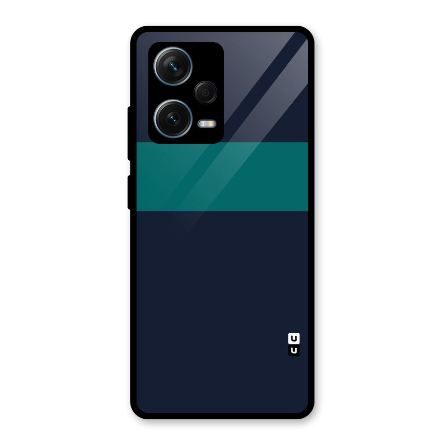 Stripe Block Glass Back Case for Redmi Note 12 Pro Plus 5G