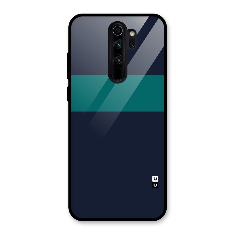 Stripe Block Glass Back Case for Redmi Note 8 Pro