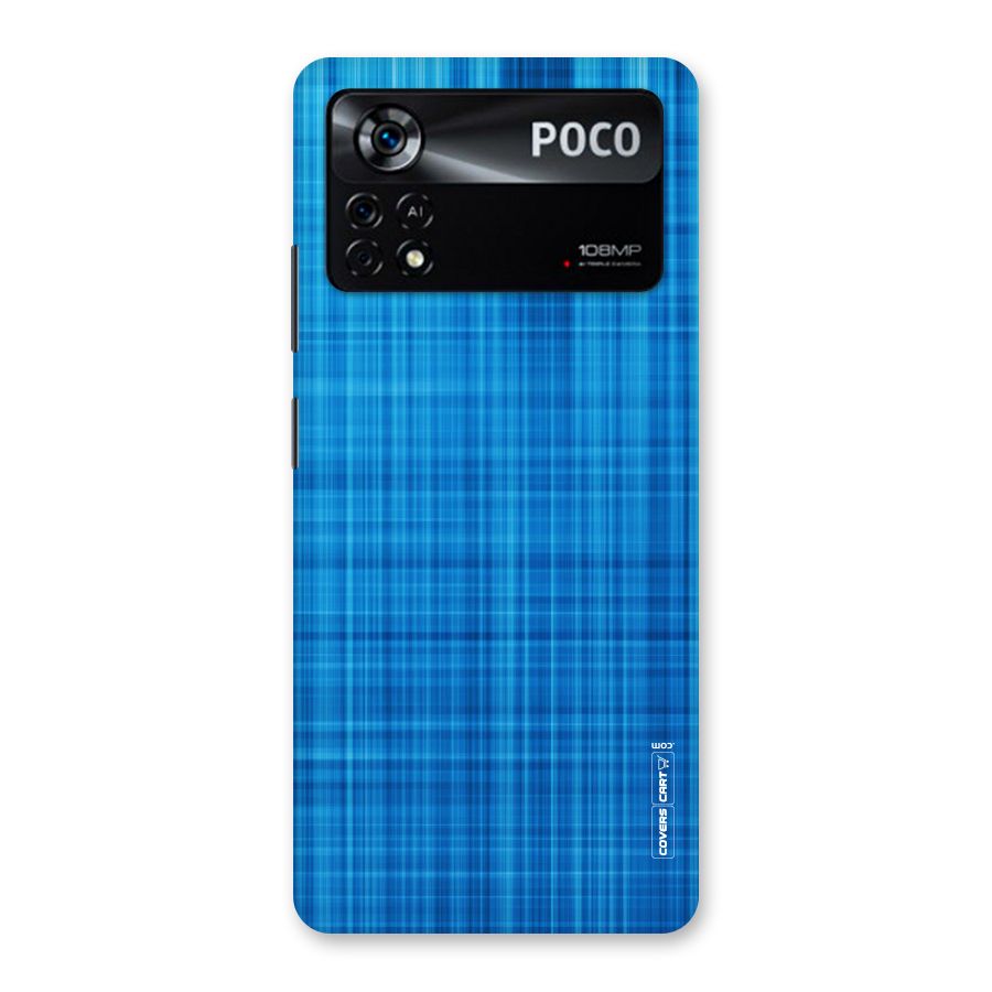 Stripe Blue Abstract Back Case for Poco X4 Pro 5G