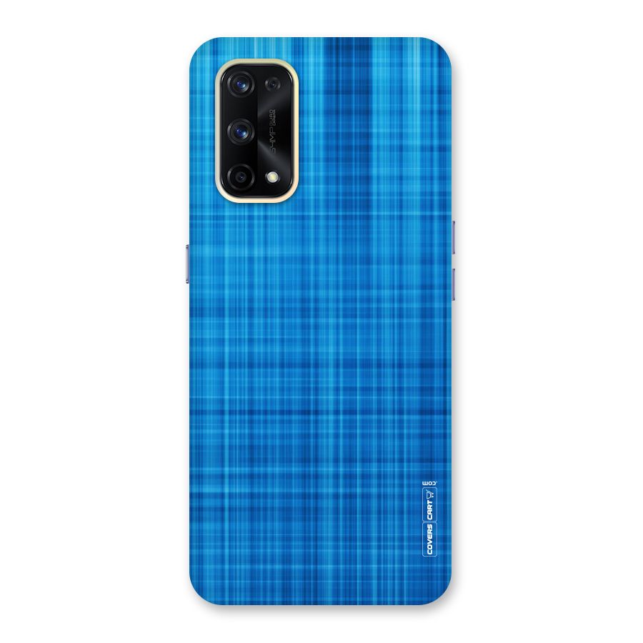 Stripe Blue Abstract Glass Back Case for Realme X7 Pro