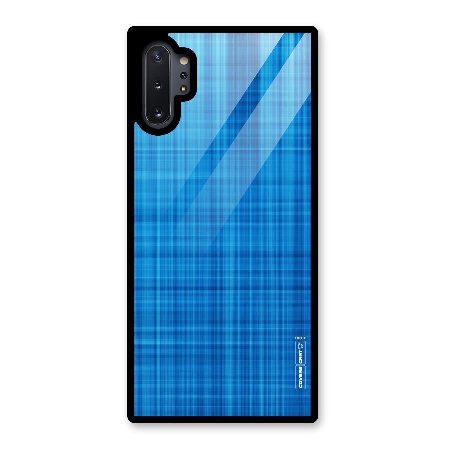Stripe Blue Abstract Glass Back Case for Galaxy Note 10 Plus