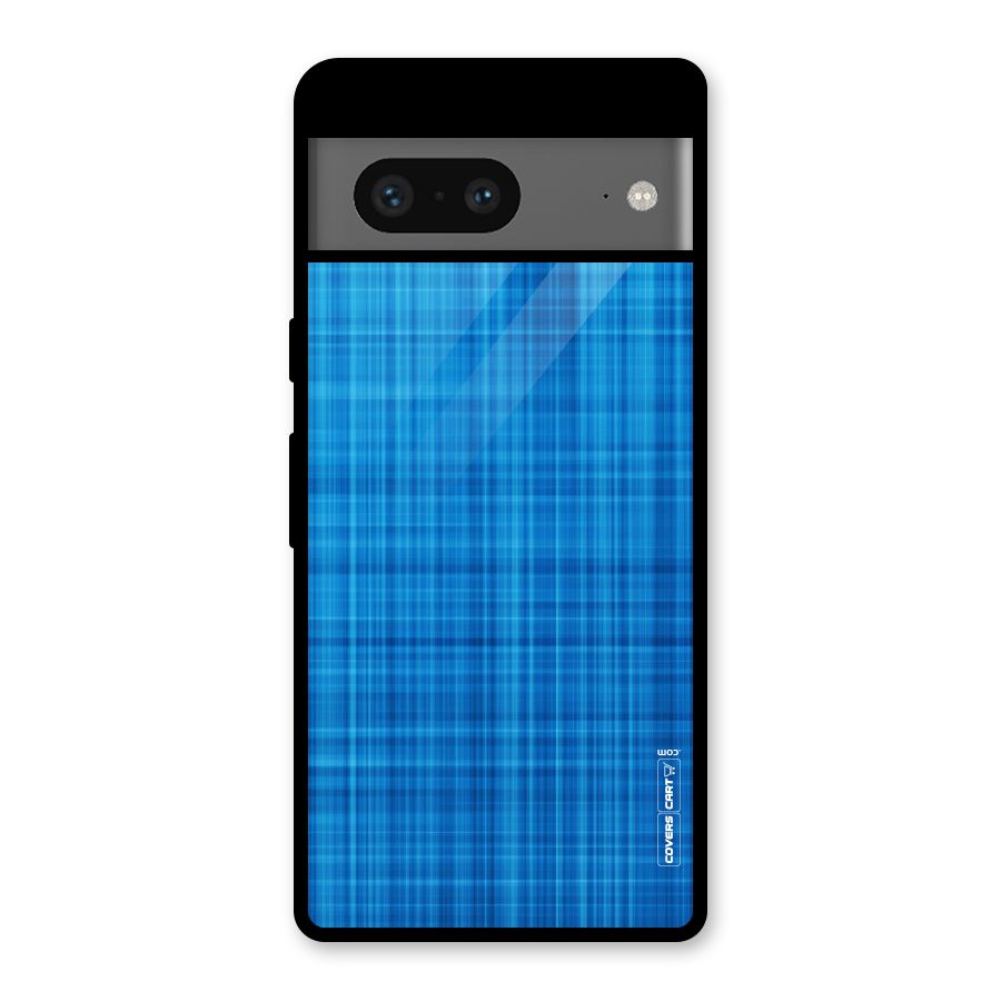 Stripe Blue Abstract Glass Back Case for Google Pixel 7
