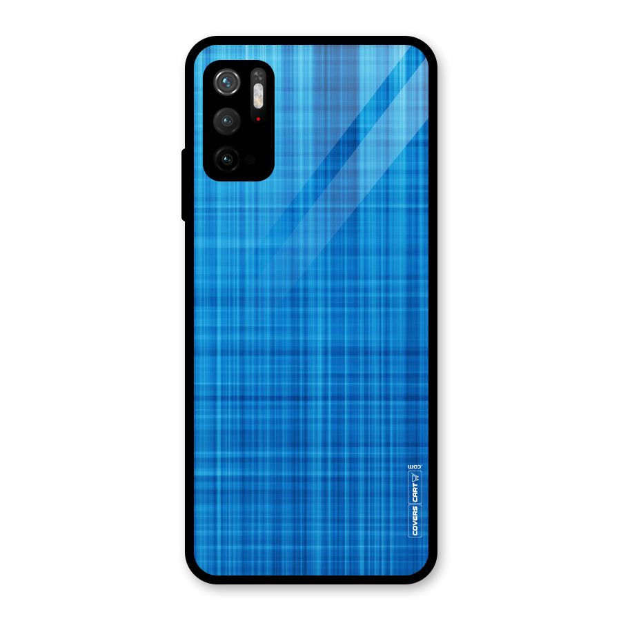 Stripe Blue Abstract Glass Back Case for Poco M3 Pro 5G