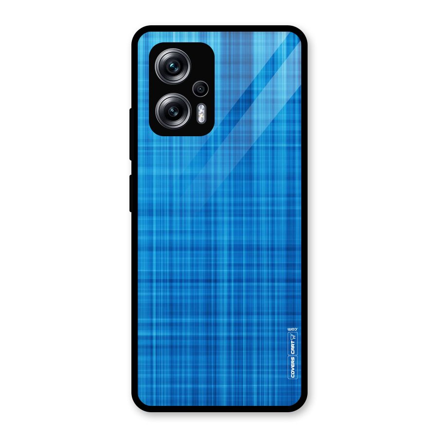 Stripe Blue Abstract Glass Back Case for Redmi K50i