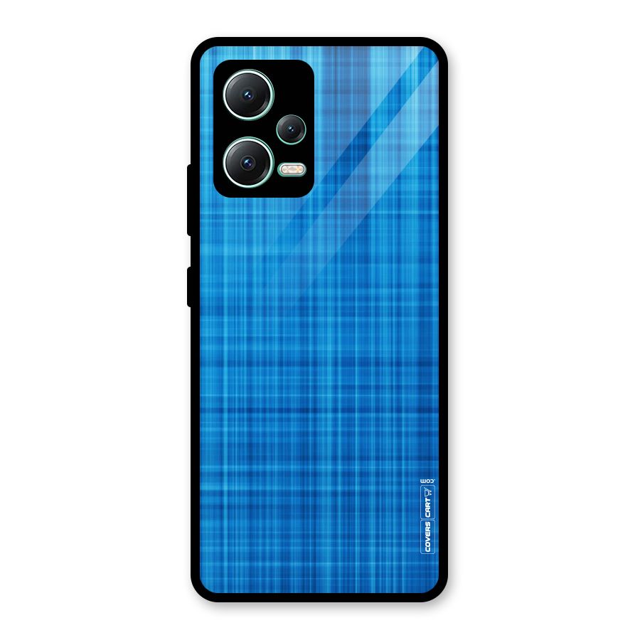 Stripe Blue Abstract Glass Back Case for Redmi Note 12 5G