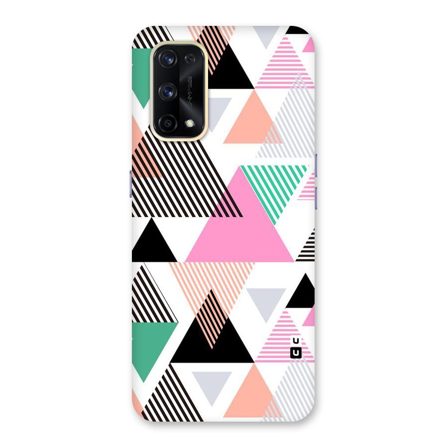 Stripes Abstract Colors Glass Back Case for Realme X7 Pro