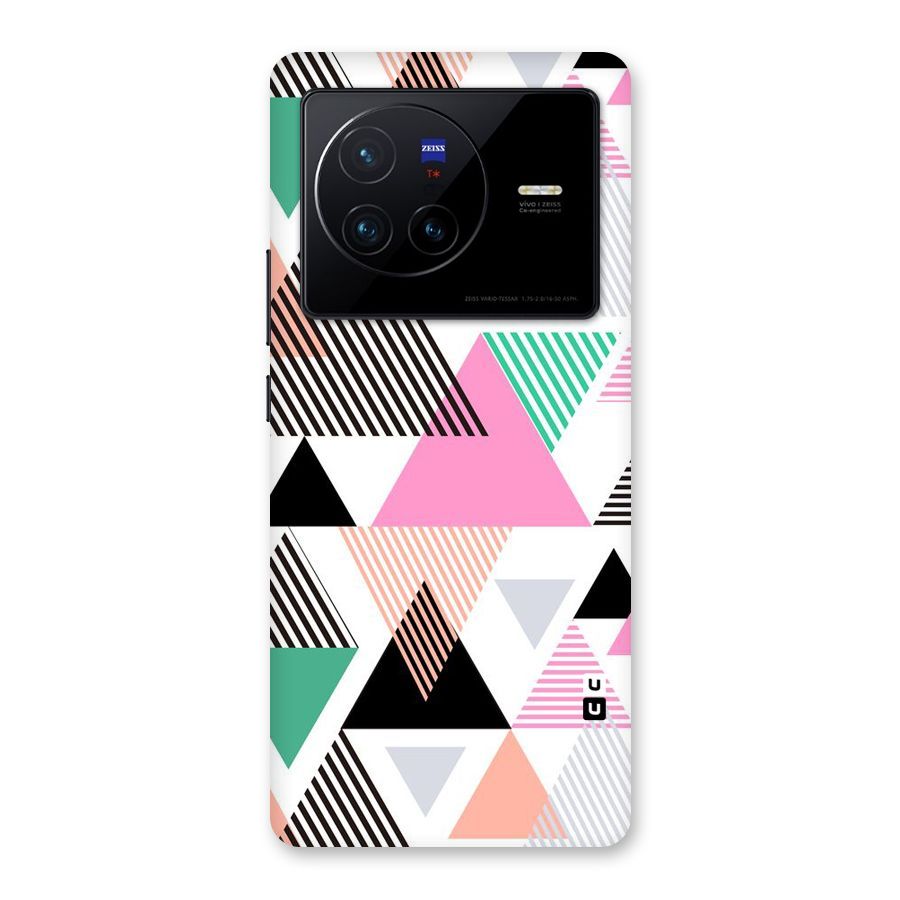 Stripes Abstract Colors Back Case for Vivo X80