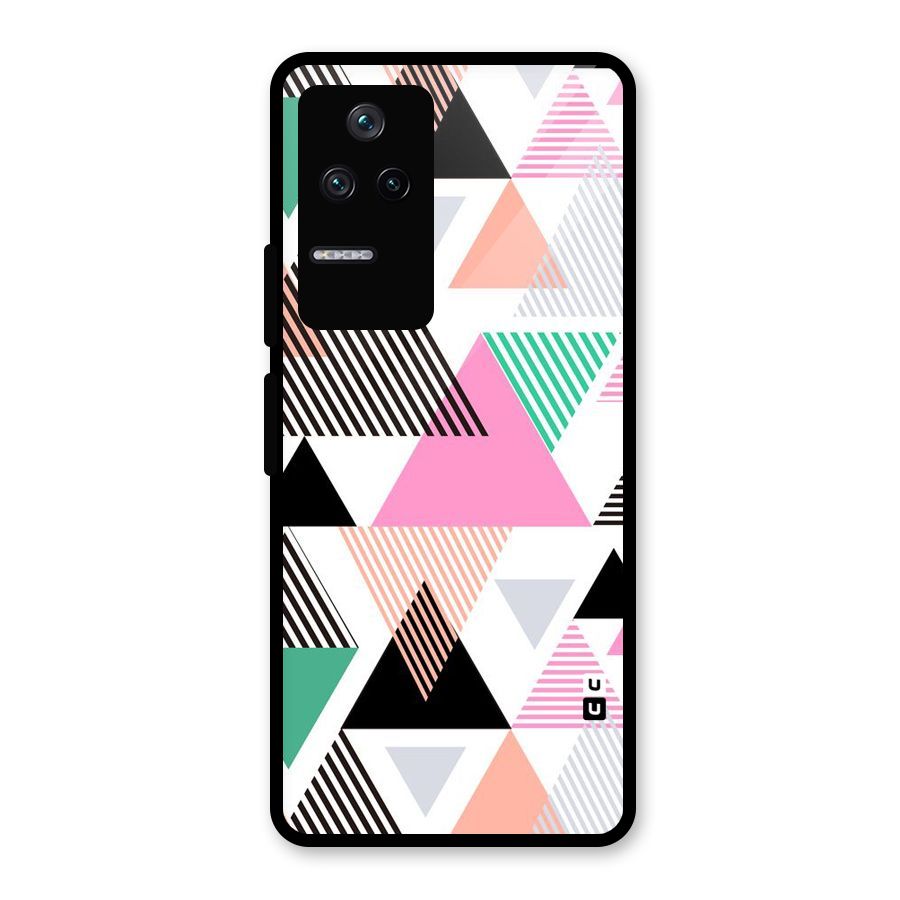Stripes Abstract Colors Glass Back Case for Poco F4 5G